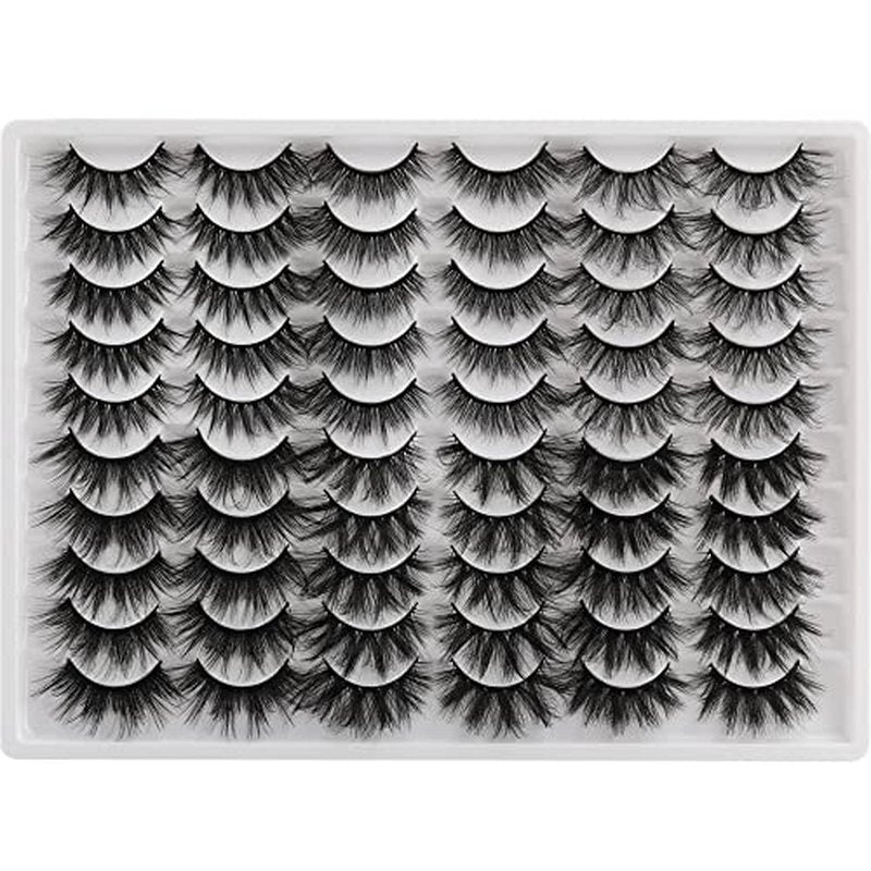 30 Pairs 20MM False Eyelashes ALICE Wholesale 6 Styles Lashes Bulk 6D Volume Dramatic Faux Mink Eyelashes Multipack