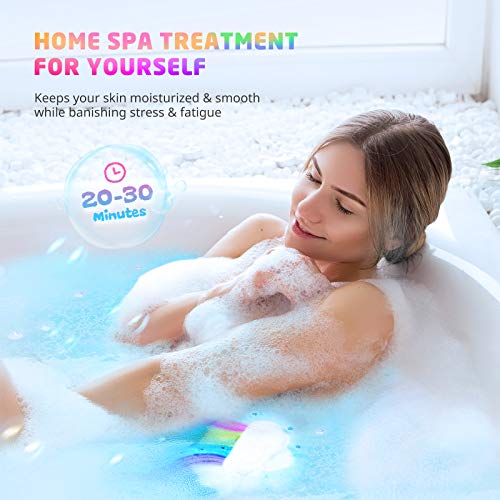 Rainbow Cloud Bath Bomb Gift Set - 3 oz x 8, Kids & Adults, Organic & Vegan