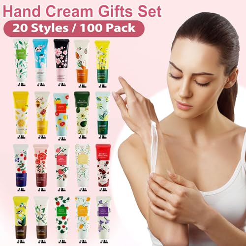 100 Pack Moisturizing Hand Cream Set for Women - Travel Size, Fragrance Varieties