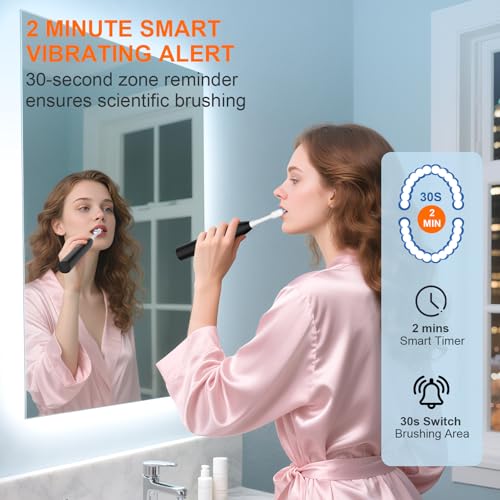 Black H2ofloss Electric Toothbrush and Water Flosser Combo - 2-in-1 Oral Care Kit