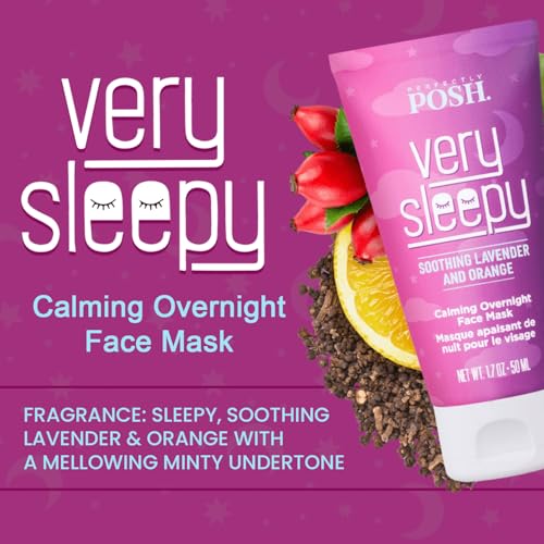 Perfectly Posh - Very Sleepy Overnight Face Mask - Hydrating Night Mask with Lavender and Hyaluronic Acid for Radiant Skin - 50ml