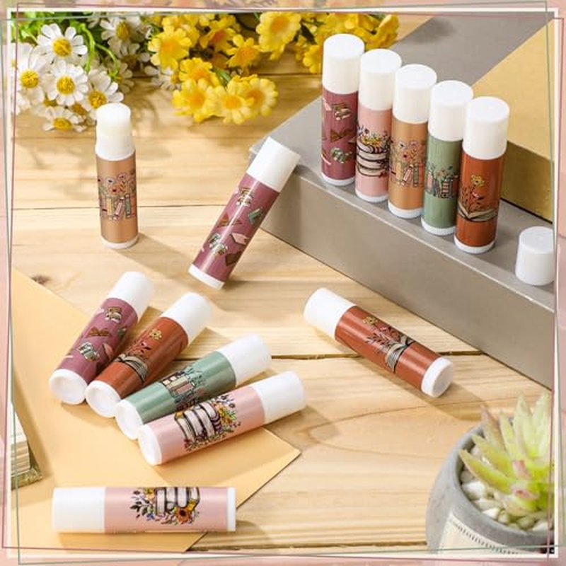 Leelosp 25 Pack Book Club Lovers Gifts Bulk Bookish Lip Balms Party Supplies Reading Accessories Librarian Bookworms Readers Gifts for Women Men Coworker Employee Teachers Students