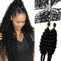 14 Inch Pre-Separated Curly Crochet Hair Extensions for Black Women - Burmese 3C-4A, 50g
