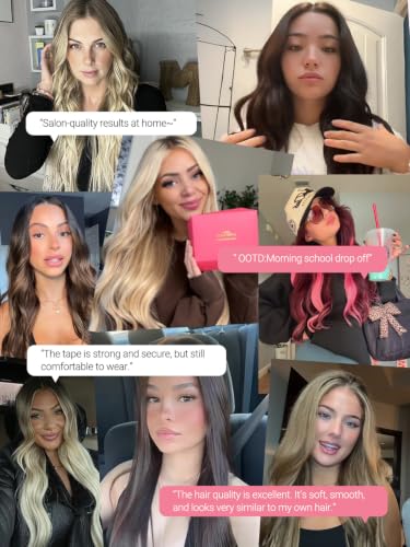 24 Inch Human Hair Tape-In Extensions 20pcs Platinum Blonde #60A - Remy Hair