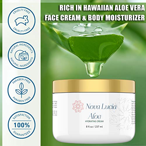 Aloe Vera Skin Moisturizer for Face & Body - Soothing, Hydrating, Fragrance-Free