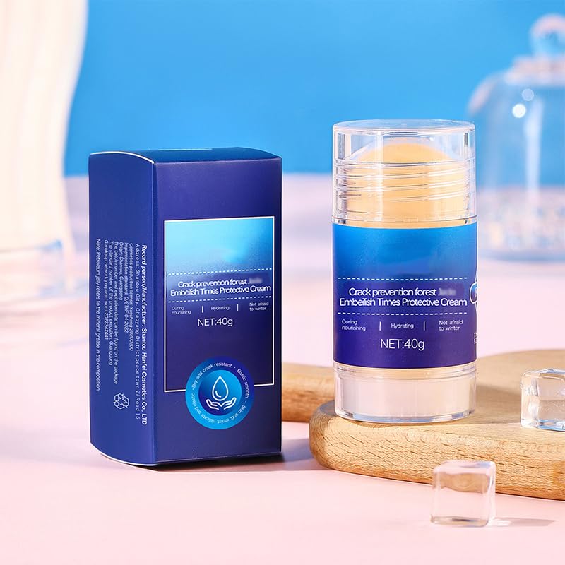 Anti Crack Foot Cream Stick, Crack Feet Prevention Stick, Foot Care Cream Roll On, Dead Skin Removal Moisturizer, Callus Remover For Dry Feet (Blue*2)