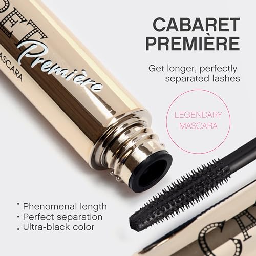 Vivienne Sab? Cabaret Premiere Black Mascara, Volume and Length, Defining, Curling, No Flaking, No Clumping, Smudge Proof, Washable, Cruelty-Free, Made in Europe, (01 Black), 0.3 Fl Oz, 1 Pack