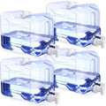 Blue 2 Gallon Refrigerator Water Dispenser 4 Pack - Spill-Proof Drink Bottles