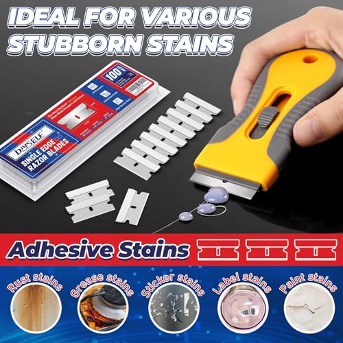 DIYSELF 1000-Piece High Carbon Steel Single Edge Razor Blades