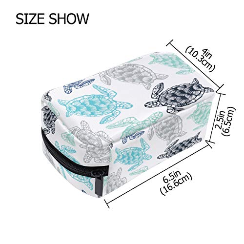 MOYYO Sea Turtles Makeup Bag Portable Cosmetic Organizer Lightweight Travel Toiletry Bag Makeup Cosmetic Case for Women Girls