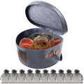 Foldable Wig Storage Box - Medium Grey Travel Case for Multiple Wigs