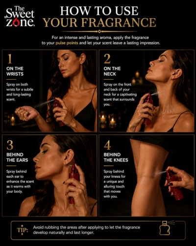 Women’s Pheromone Perfume Oil - Long Lasting Floral & Fruity Scent - 0.33 Fl Oz