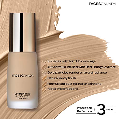 High Coverage Oil-Free Foundation with Gold Particles - Beige 03