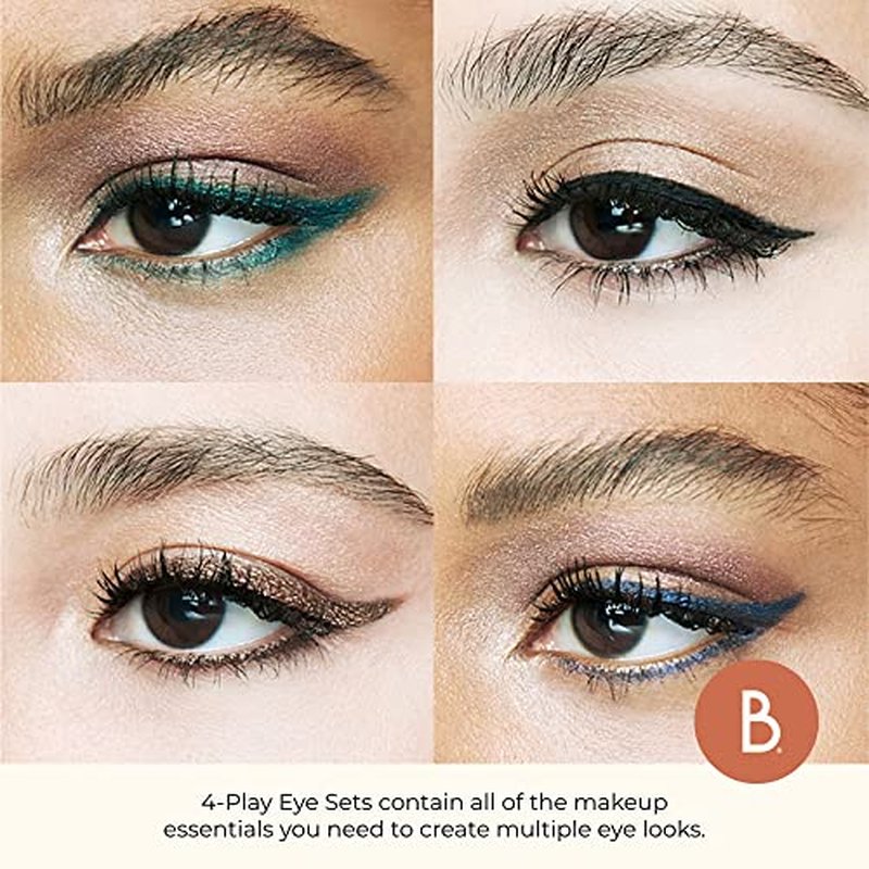 Beauty for Real 4-Play Boxed Eye Set, Burgundy - Includes Hi-Def Mascara (Just Black), I-Line 24/7 Eyeliner (Black Magic), and Shadow Stx Eyeshadow in Midnight Marathon & All Day Latte
