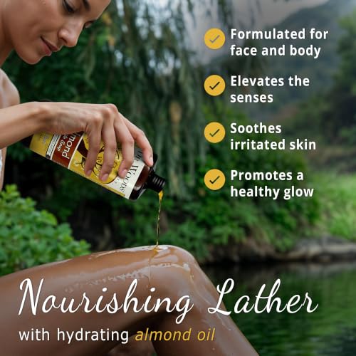 Dr. Woods Almond Liquid Castile Soap - Natural Moisturizing Body & Hand Wash, 3 Pack, 32 Fl Oz