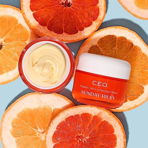 Sunday Riley C.E.O. Vitamin C Moisturizer 0.5 Fl Oz - Hydrating Face Cream