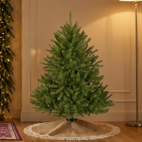 4ft Unlit Dunhill Fir Mini Artificial Christmas Tree - Full Bodied, Easy Setup