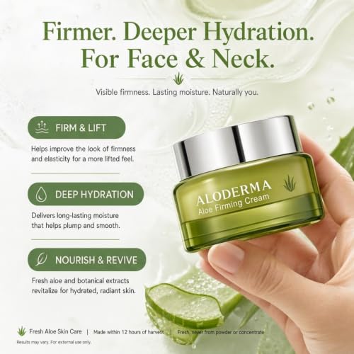 Firming Face Cream with Organic Aloe & Carnosine - 1.7 oz, Hydrating & Rejuvenating