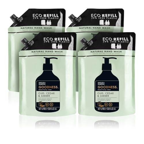 Multicolor Baylis & Harding Natural Hand Wash Refill Pouch 33.8 fl oz - Pack of 4