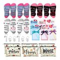 Nurse Appreciation Gift Set with Socks, Cosmetic Bags, Keychains & Notepads - Bulk 36 Pieces
