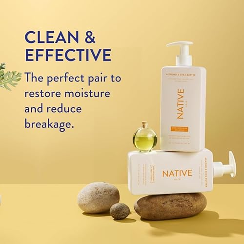 Native Lavander & Rose Body Wash 18 oz 2 Pk + Native Almond & Shea Butter Shampoo & Conditioner 18 oz - 2 Pk