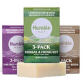Humble Moisturizing Face & Body Bar Soap 4 Oz - Herbal & Fresh 3 Pack