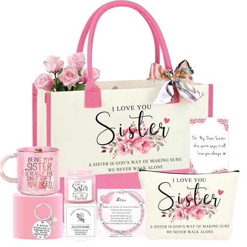 Sister Gifts Set - Christmas, Mother's Day, Birthday Gift Basket for Sister - Variation of Sister Gifts