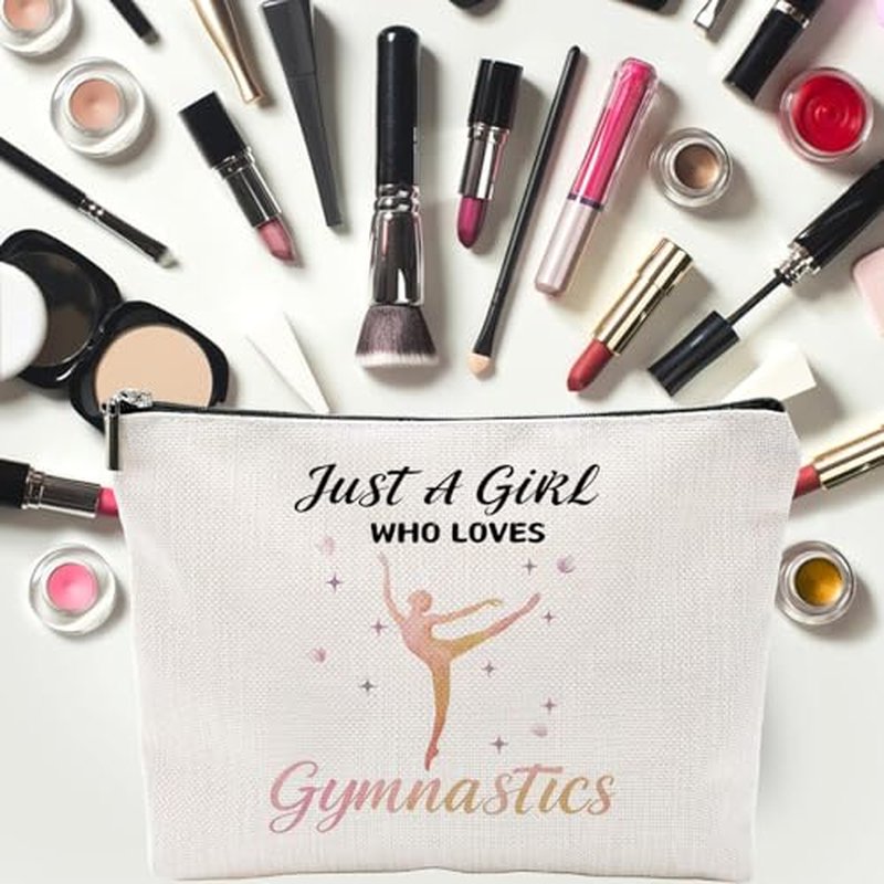 Choinn Gymnastics Cosmetic Bag, Cosmetic Travel Accessories Bag, Gymnastics Makeup Bag Gift for Girls and Women, Purse Makeup Bag, Daily Use Travel Organizer