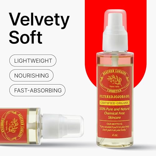Organic Filtered Jojoba Oil 4 Fl Oz - Fragrance-Free - Heather Loraine