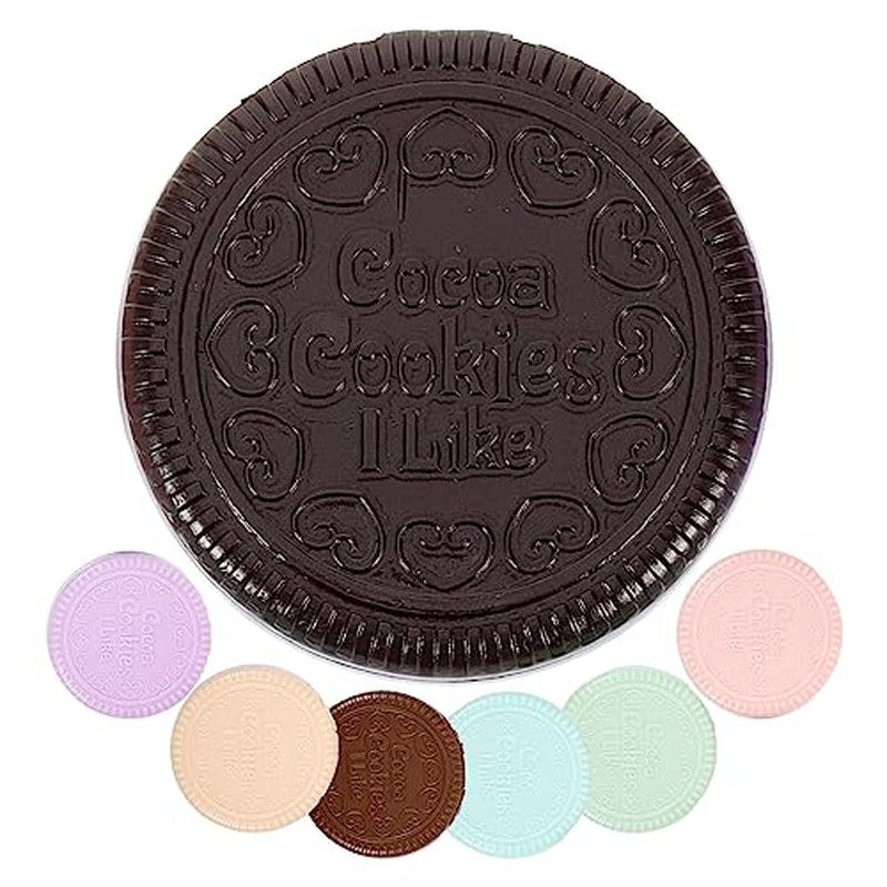 Lurrose Cookies Compact Pocket Mirror with Comb Mini Makeup Mirror for Travel and Purse Cosmetic Accessory