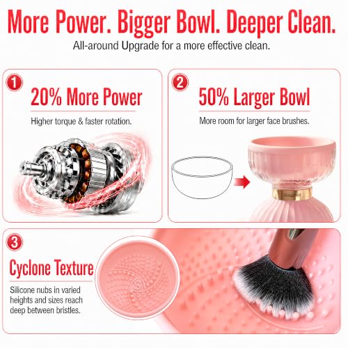 Rechargeable Makeup Brush Cleaner with Night Light – Rosphia