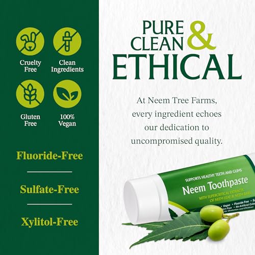 Fluoride Free Herbal Toothpaste 4 Pack - Vegan, Gluten-Free, 5 oz