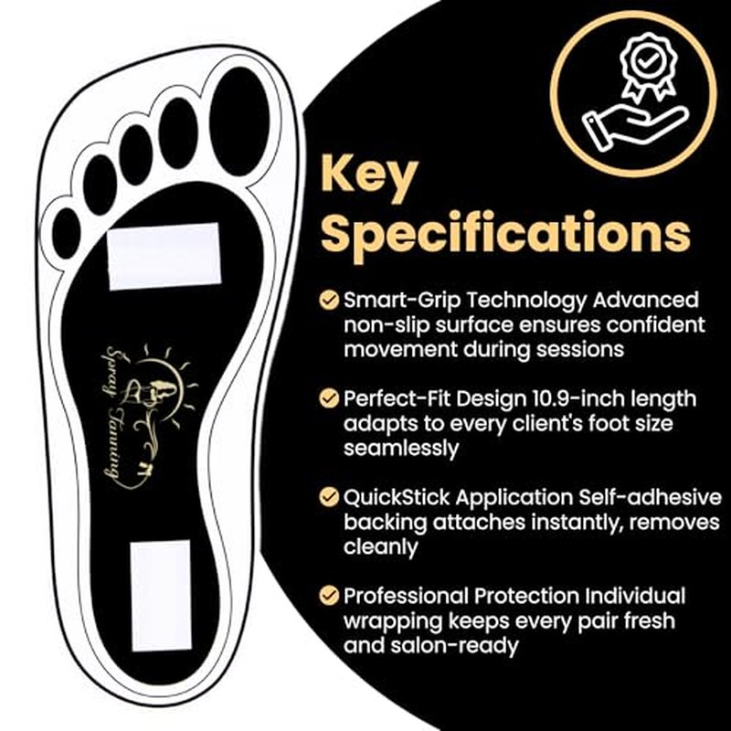 120Pairs(240Feets) Disposable Stick Spray Tanning Feet Pads Perfect for preventing spray tan solution,Deluxe & Hygienic Spray Tan Feet Pads-Ideal for Salons and Spas or Home,Easy to Apply