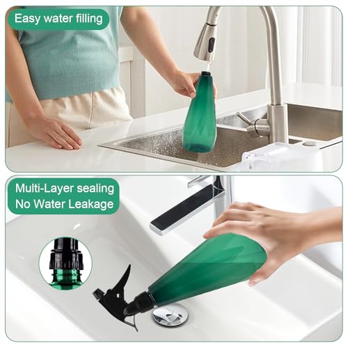 Plastic Spray Bottle Set - 33.8oz 2 Pack, Mister Spray Bottle, Clean for Hair and Durable Nozzle for Plant Watering, Car Detailing, and More.