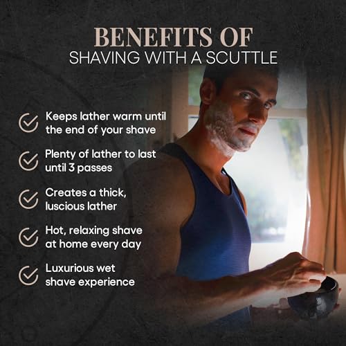 Midnight Nude Armor Savanna Shaving Scuttle Porcelain Lather Bowl for Wet Shaving