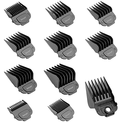 Magnetic Clipper Guards Comb for Andis Master Clippers - Black - 10 Sizes