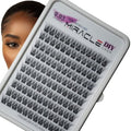 DIY False Eyelashes, Lash Clusters, Lengthening Wisps 9mm-16mm Contact Lens Friendly, Easy to Apply, Reusable Strip Lashes (E5-280, 12mm) Thickness 0.03mm Lash Clusters