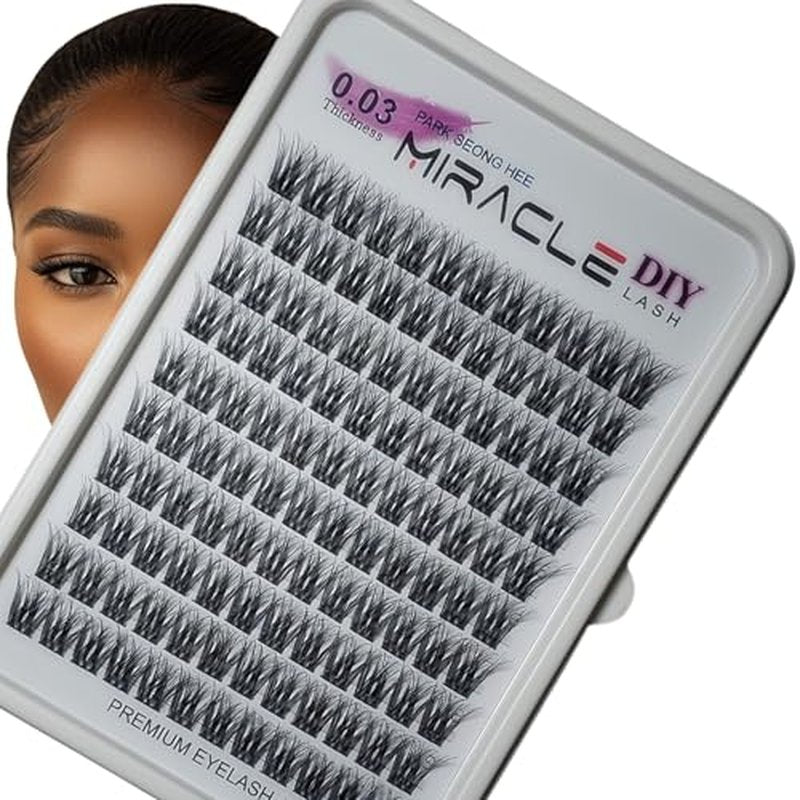 DIY False Eyelashes, Lash Clusters, Lengthening Wisps 9mm-16mm Contact Lens Friendly, Easy to Apply, Reusable Strip Lashes (E5-280, 12mm) Thickness 0.03mm Lash Clusters