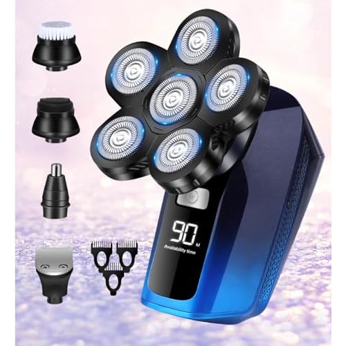 Electric Razors for Women, 5 in 1 Shaver for Womens Cordless, Painless Leg Pubic Hair Razor, Waterproof Wet Dry Women 6 Head Shavers, Remover for Legs Bikini Face Lips Hairs