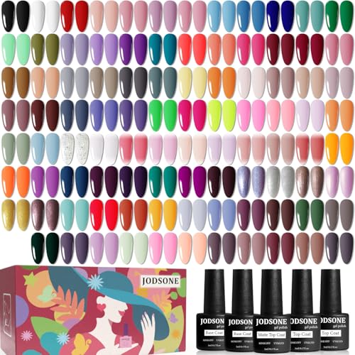 100PCS Gel Nail Polish Kit - 95 Colors + No Wipe Base & Top Coat - Variation 01