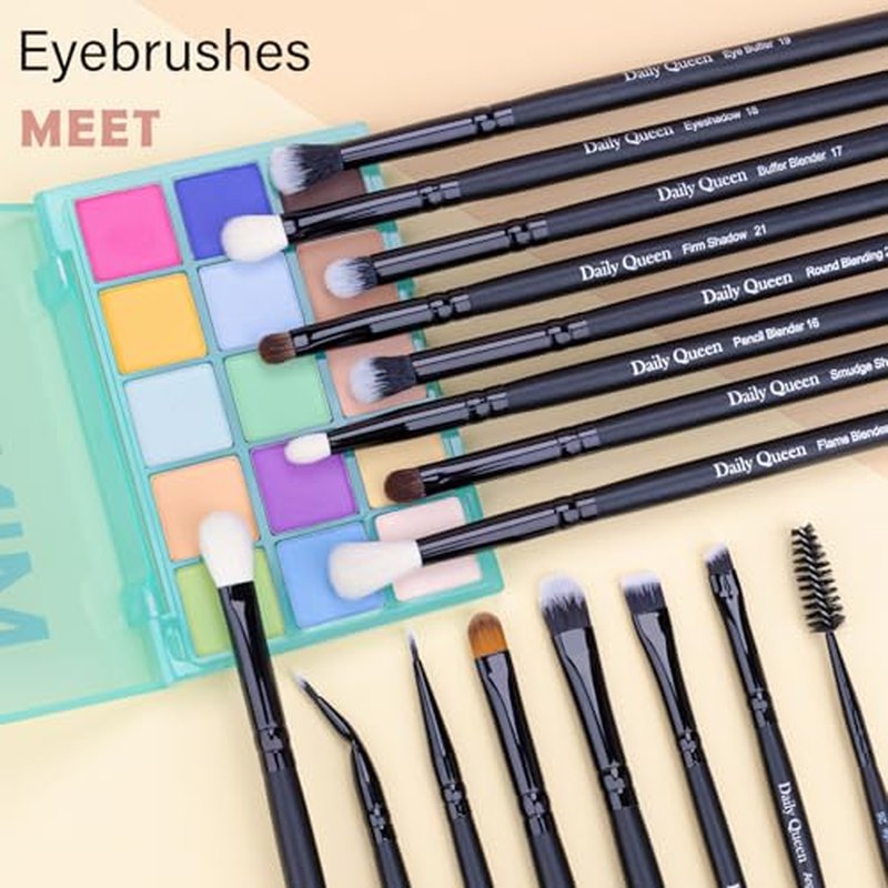 29pcs Black Professional Makeup Brush Set Kabuki Powder Concealers Eye shadows Blush Eyeliner Eyebrow Contour Eye blending Brushes (29pcs brush)