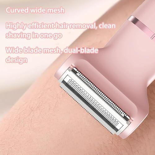 5-in-1 Electric Bikini Trimmer for Women ? IPX7, Painless Electric Razor & Shaver with Dual Blades, Women Pubic Facial Nose Body Leg Hair Removal, USB Recharge Dock, Waterproof Hygiene Razor