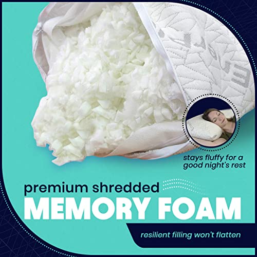 Adjustable Body Pillow for Adults 54 x 20 Inch Memory Foam Pregnancy Pillow with Plush Cover