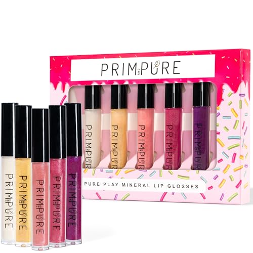 Mineral Lip Gloss Set - Natural Organic Non-Toxic Kids Lip Makeup Pack of 5