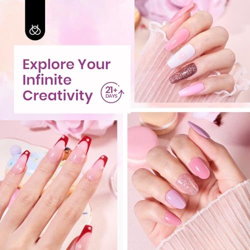 Beetles Dip Powder Nail Kit Starter, 20 Colors Nude Pink Blue Glitter Dipping Powder Set with Base Top Coat Activator for Nail Art Manicure Modern Muse Collection