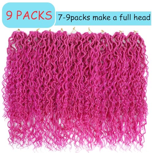Pink Goddess Locs Crochet Hair 18 Inch Faux Locs for Black Women