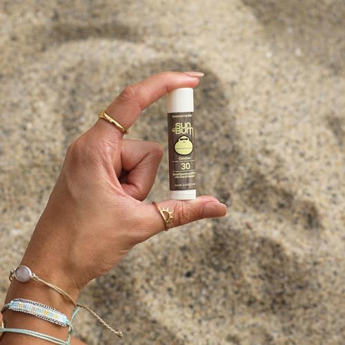 Sun Bum SPF 30 Sunscreen Coconut Lip Balm - Moisturizing Aloe Vera and Vitamin E - Vegan and Cruelty Free - Broad Spectrum UVA/UVB Lip Protection - 0.15 oz Stick,(Pack of 2)