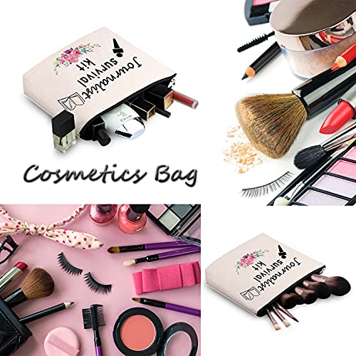 WCGXKO Journalist Survival Kit Zipper Pouch Makeup Bag Court Reporter Graduation Gift Journalism Gift (Journalist Survival)