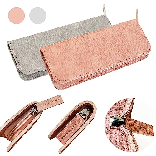 Tweezers Eyelash Extension 5 Pieces Stainless Steel Straight and Curved Professional Set Supplies with a Storage Bag for Lash Tech, Lash Artist Beginner Making Volume Classic Fans(Golden, Pink)