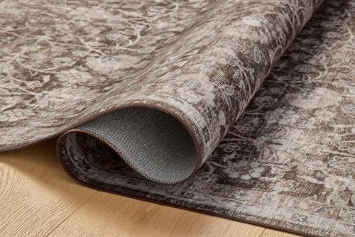 Loloi Amber Lewis Josie Collection Earth/Natural 2'6" x 12' Rectangular Runner Rug, Machine Washable